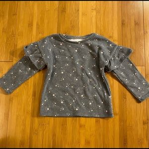 Toddler Girl 3T Ruffle Sleeve Sweatshirt